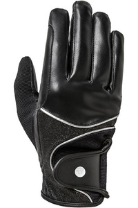 2023 Mountain Horse Diamond Rider Gloves 70960193 - Silver / Black